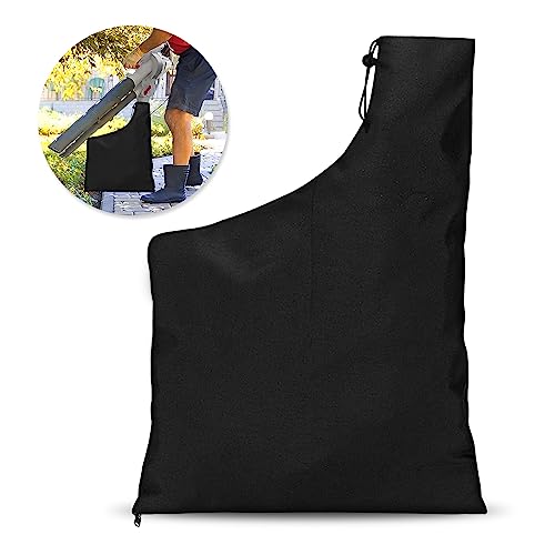 Laubsauger Fangsack Laubbläserbeutel Laubbläser Beutel Elektro Universal Ersatz Auffangsack Laubsaugerbeutel Mit Reißverschluss für Garten Rasen, Schwarz