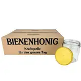 BIENEN SCHMIDT 60 x Neutrales Schraubglas 500g Imkerhonig Honnigglas mit goldenem Deckel ohne Etikett Honig Neutralglas (Deckel mit Prägung "Imkerhonig")