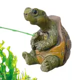 Gartenschildkrötenstatuen – Schildkröten-Angelteich- -Modell aus Kunstharz, dekorative Pooltier-Schildkrötenfigur für Hof, Hinterhof, Terrasse, Balkon
