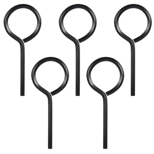 Molain Sechskantschlüssel mit vollständiger Schlaufe, 6,3 mm (1/8 Zoll), Inbusschlüssel aus Metall, Schwarz, für Schubstange, Inbusschlüssel-Sets, Schraubenschlüssel für Schlüsselanhänger,