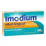 IMODIUM® akut lingual - Soforthilfe bei akutem Durchfall – Schmilzt sofort auf der Zunge – 6 Tabletten