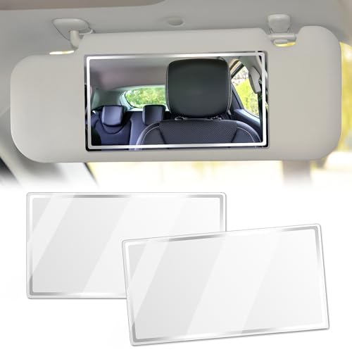Peevisap 2 Stück Auto Spiegel 15×8 cm, Sonnenblende Spiegel, Auto Kosmetikspiegel, Spiegel Für Auto, Spiegel Sonnenblende Auto, Für Auto Sonnenblende Autositzlehne