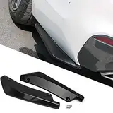 Ygapuzi Auto Heckstoßstange Lip Diffusor, Universal Auto Seitenfender Rock Splitter Canard Protector, Wrap Angle Spoiler mit 6 Schrauben, 1 Paar (Schwarz)