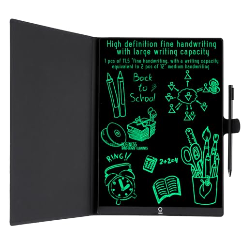 Czemo LCD schreibtafel 11.5 Zoll mit Schutzhülle, Wiederverwendbar LCD-schreibtafeln Erwachsene, Digitales Schreibtablett Zaubertafel für Büro, Klassenzimmer, Memo, Notizen, Skizzen,Einfarbig