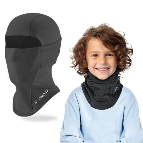 AXIOMORA Sturmhaube Kinder Winter - Warm Winddicht Skimaske Kinder - Balaclava Sturmmaske Kinder für Jungen Radfahren, Skifahren, Fahrrad