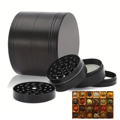 Pollen Grinder Crusher, Pollen Crusher Krautmühle Zinklegierung, Kräutermühle 50mm Crusher für Spice Kräuter Gewürze Kaffee Herb als Geschenk für Vater Freund Mann Mehrweg