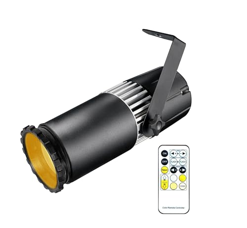 SENLAN 15W Doppelweiß/Kaltweiß-Warmweiß LED-Pinspot-Licht mit manuellem Fokus durch IR-Controller, Scheinwerfer für Disco, KTV, Party, Hochzeit