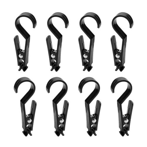 Jieddey Zelt Clip Lichthaken,8 PCS Zeltdach Clip Haken Zeltstangen Haken Multifunktionale Licht Haken Camping Ausrüstung Zubehör Zaufhänger Schnappen für Camping Outdoor