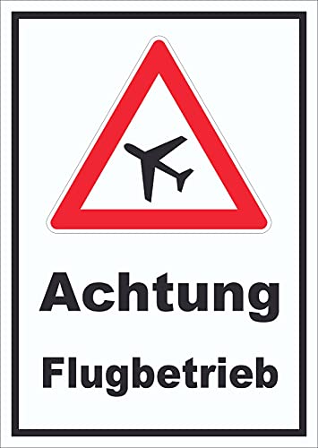 HB-Druck Schild Achtung Flugbetrieb A5 (148x210mm)