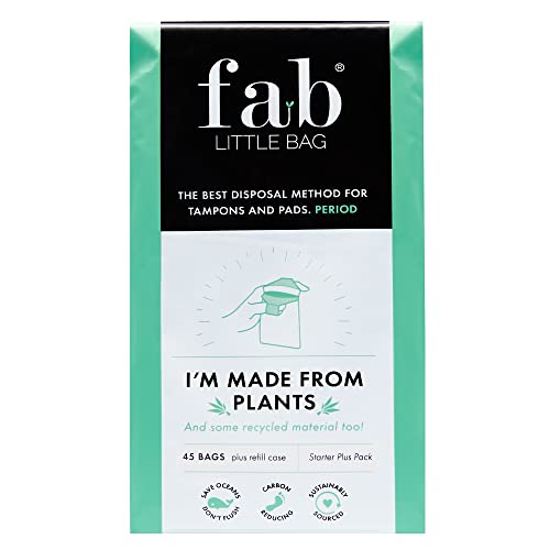 Fab Little Bag Hygienebeutel für Tampons, Damenbinden, Binden - Verhindert Geruch, verschließbar, umweltfreundlich, reisefreundlich - 45er-Pack Damenhygienebeutel - Starter Plus