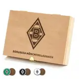 Borussia Mönchengladbach Holzkiste mit Schokoladentalern | Offizieller Fanartikel Fohlenshop | Gladbach Fanartikel, Schokolade, Gladbach