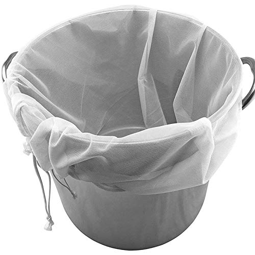 Brew Bag, Beer Homebrew Filtertasche zum Brauen von Malz, kochendes Würze, wiederverwendbar, feinmaschige Tasche für Obst, Apfel, Trauben, Wein, Bier, Braufilter (15 x 19,8 cm)