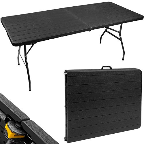 MT MALATEC ISO Trade Klappbarer Gartentisch 180 cm - Gartentisch Catering Wetterfest - für 8 Personen, HDPE & Stahlrahmen 12280