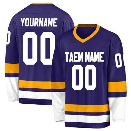 Hockey Trikot Personalisiert Ice Hockey Trikot Erwachsene Eishockey Shirt Training Herren Personalisierte Eishockey Tshirt mit Ihrem Namen Team Nummer
