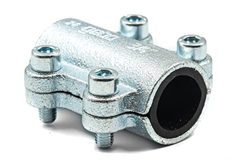 Gebo Rohrschelle 1 Zoll DVGW - Dichtschelle aus Temperguss - Schelle für die Reparatur von Stahlrohr - Reparaturschelle Wasserleitung für Profis und Heimwerker