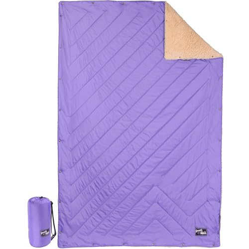 BERGTIGER® GMIATLI - 3in1 Outdoor Decke warm & gemütlich I Camping Decke wasserabweisend + Teflon EcoElite I Reisedecke Ultraleicht I Indoor & Outdoor Decke, Poncho & Schlafsack I Ripstop & Sherpa