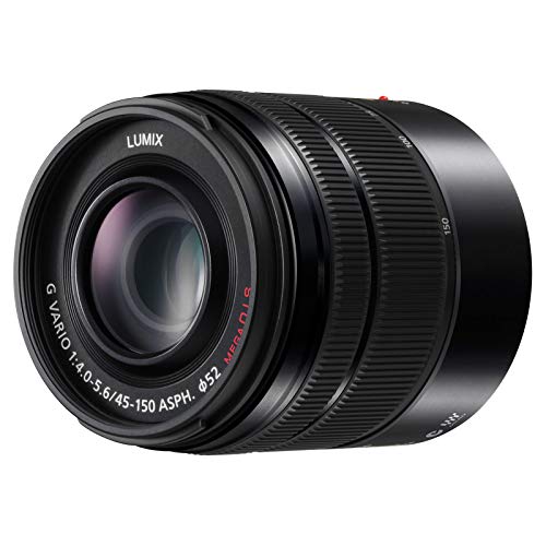 Panasonic H-FS45150EKA LUMIX G Vario Telezoom 45-150 mm F4.0-5.6 ASPH. Objektiv (90-300 mm KB, O.I.S. Bildstabiliator) schwarz