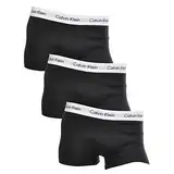 Calvin Klein Herren Boxershorts, Hüft-Shorts, hochwertige Baumwoll-Unterhosen für Männer, mit Stretch-Anteil, elastischer Bund, 3er Pack, Schwarz (Black 001), L