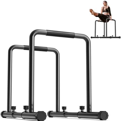 Yoleo Verstellbare Dip Barren – 500 kg Dip-Station, tragbar, funktional, Fitness-Bar mit Sicherheitsanschluss, robuster Dip-Ständer, Body-Presse, Paralleten-Übungs-Bar für Calisthenics