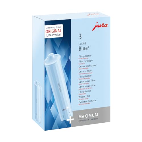 JURA original - CLARIS Blue+ Filterpatrone mit dem Plus an Hygiene - TÜV-zertifizierte Hygiene - 3er-Pack - 24231