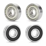 WUMZIRA 4 Stück Kugellager 608rs, ABEC-9 Rillenkugellager Kohlenstoffstahl Miniatur Rollenlager,Metall Doppelt Geschirmt für Skateboard, Roller, Inline Skates Silber(22mm x 8mm x 7mm)