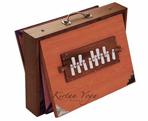 Shruti Box Raga Nr. 3, professionelles Modell, aus Teak-Holz, C-Tonleiter (c3 bis c4), 39 x 30 x 8,5 cm, Gewicht 3,5 kg, gestimmt auf 440 Hz (432 Hz auf Anfrage)