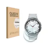 HYGMOCC Displayschutzfolie für Samsung Galaxy Watch 6 Classic, 43 mm, gehärtete Glasfolie, 9H Härte, kratzfest, hochauflösende, blasenfreie Folie, 2 Stück