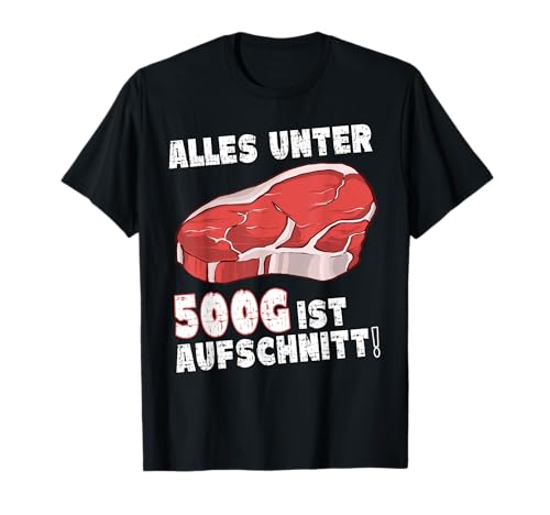Fleisch Liebhaber und Steak Fans - Fleischwaren T-Shirt - Herren, Männer, Frauen - Schwarz - S - Kurzarm - T-Shirt - Fleisch - Casual - Party