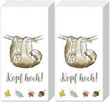 20 Taschentücher (2x 10) Gemütliche Faultiere | Tiere | Spruch