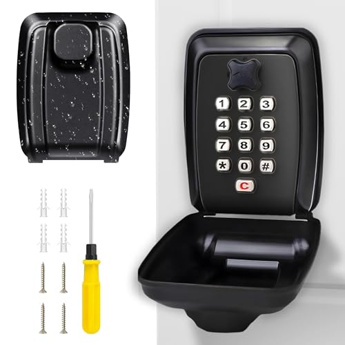 Landlord Direct Supplies LDS® Schlüsselsafe mit Zahlencode – Großer, wasserdichter Schlüsselkasten für den Außenbereich, wandmontiert, 12-stellige Kombination, ideal für Zuhause, Garage, Büro, Schule