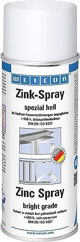 WEICON Zink-Spray spezial hell 400 ml, Rostschutzfarbe für Metalloberflächen, an frische Feuerverzinkung angeglichen