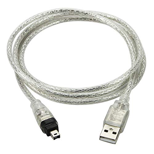cablecc USB-Stecker auf Firewire IEEE 1394 4-poliger iLink-Stecker, Adapterkabel für Sony DCR-TRV75E DV