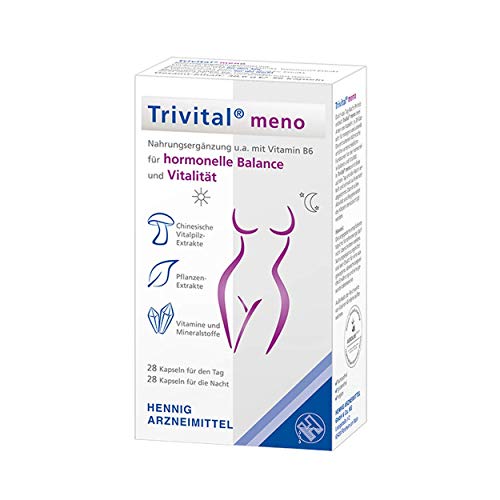 TRIVITAL meno: Für hormonelle Balance und Vitalität, vegan, lactosefrei, glutenfrei, 56 Kapseln