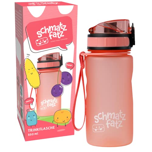 schmatzfatz Klarstein Sport-Wasserflasche, hält kaltes Wasser, Wasserflasche, Sport-Trinkflasche für Erwachsene, Männer, Frauen und Kinder, BPA-frei, auslaufsicher, 350 ml, Koralle