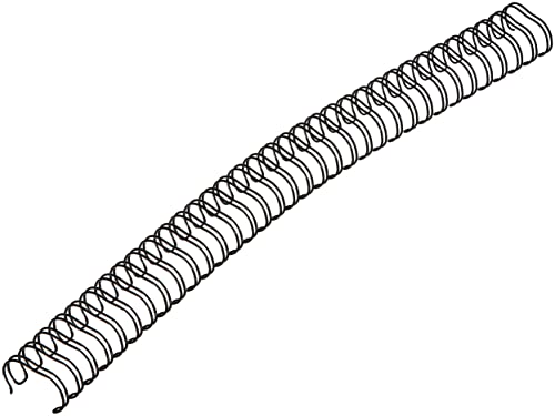 Renz Ring Wire Drahtkamm-Bindeelemente in 3:1 Teilung, 34 Schlaufen, Durchmesser 16.0 mm, 5/8 Zoll, schwarz