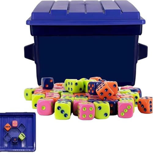 Frenaki Kreatives Spielzeug schnelllebiger Familienwürfelsspiel, Trash-Müllcontainer-Brettspiele, für 2-6 Spieler mit 80 Dice & Graffiti-Aufklebern, Interactive Family Game Night (80pcs)