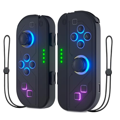 Gamrombo Switch Wireless Controller für Switch/Lite/OLED, Wireless Controller Replacement Controller with RGB LED/Double Vibration/Wake-up