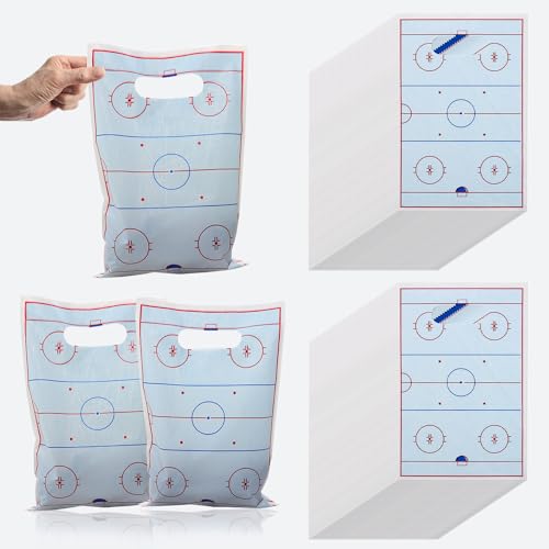 100Pcs Hockey Goodie Bags Hockey Beute Geschenke Taschen Hockey Party Gunst Taschen Hockey Party Supplies für Kinder Geburtstag Party Hockey Spiel Tag Sport Veranstaltungen Dekorationen