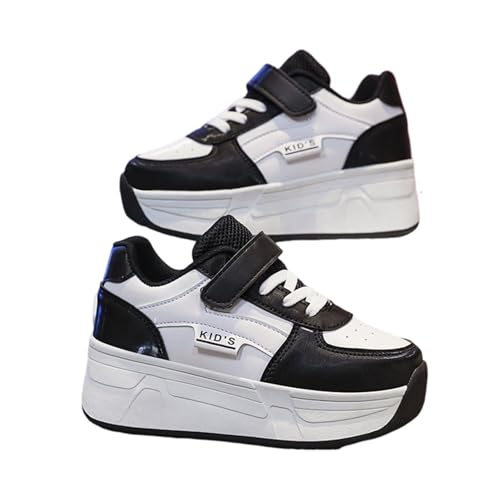 Surwin Schuhe mit Rollen für Mädchen, Schuhe mit Rollen Versenkbarer, Rollschuhe Abnehmbar Outdoor, Rollschuhe Kinder/Jugendliche/Erwachsene, Jungen Turnschuhe (Schwarz,37)
