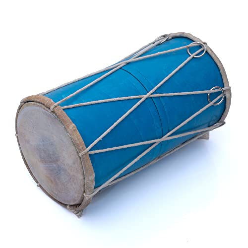 Handgefertigtes Holz- und Leder-Trommel-Set, klassisches indisches Folk-Tabla-Trommel-Set, Handschlagtrommeln, Weltmusikinstrumente, Punjabi Dhol Dholak Dholki, lustige Geschenkideen zum Geburtstag