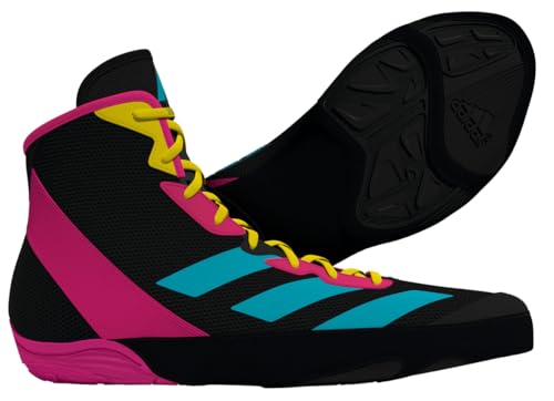 adidas Adizero Wrestlingschuhe, Schwarz, Cyan, Rosa, 39 1/3 EU