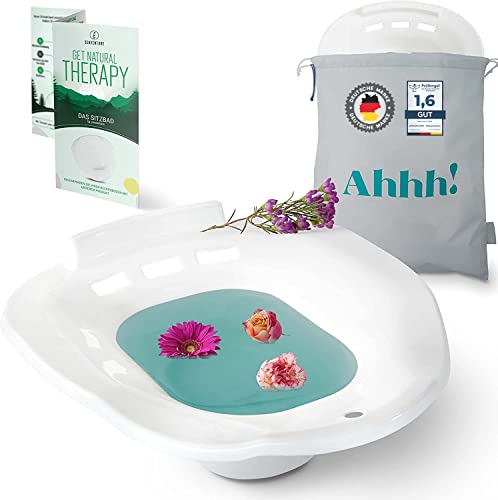 ZENVENTURE Sitzbadewanne - Premium Bidet Einsatz für die Toilette - Sitzbad zur Behandlung von Hämorrhoiden - praktischer Toiletteneinsatz für Schwangere