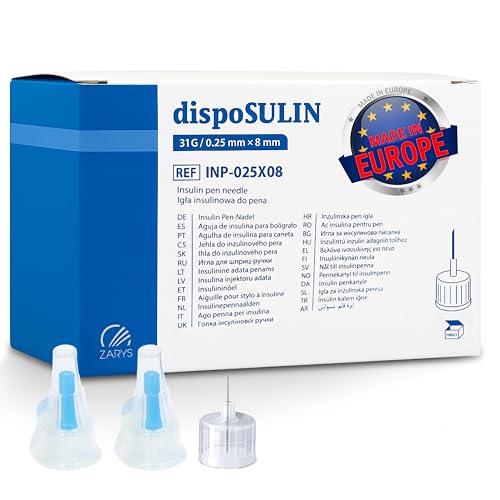 Sterile Einweg-Nadeln 31G (0,25 mm x 8 mm) - 100 Stück Mit Schutzfolie Für Labor, Industrie, Kosmetik, Lebensmittelherstellung, Epoxidharz, Parfüm, Schmierstoffe, Dichtstoffe