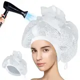 Netz Plopping Haube, Net Plopping Cap für Lockiges Haar, Net Plopping Cap for Drying Curly Hair with Drawstring, Wiederverwendbare Plopping Netz Locken für Lockiges Haar für Frauen und Mädchen