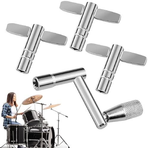 Schlagzeugschlüssel,Metall Drum Key,Trommel Schlagzeug Stimmschlüssel 4PC Schlagzeug Tuning Key 1 Z und 3 T-Schlagzeugschlüssel für Schlagzeuge Trommel Schlaginstrumente