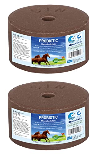 imima Mineralleckstein Pferd PROBIOTIC Salzleckstein Set 2 x 3kg