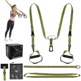 Noxtioanip Schlingentrainer, Sling Trainer für Ein Ganzkörpertraining, Suspension Trainer mit Türanker Einstellbar Fitness, Sling Trainer Set für Krafttraining, Home Workout, Out Indoor und Outdoor