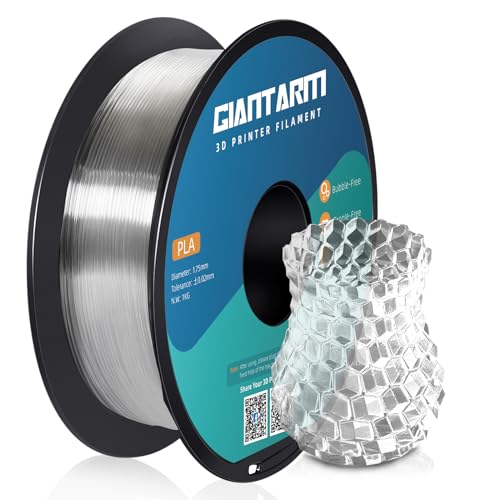 PLA Filament 1.75mm,GIANTARM 3D Drucker Filament PLA Transparent 1kg Spool