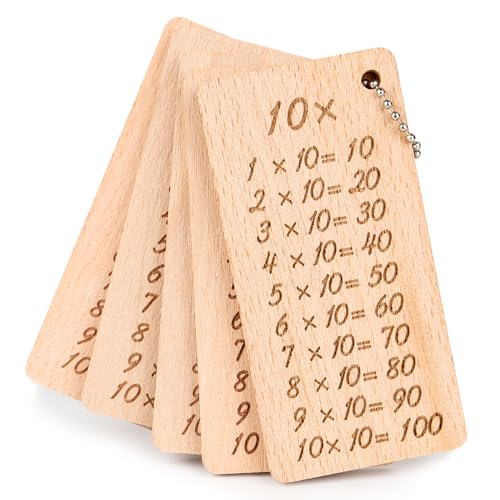 YAOZUP 1x1 Lernkarten aus Holz, 1x1 Kinder Brett Einmaleins, Schulanfang Holzbrettchen aus Buche Holz zum Lernen, 1x1 Brett Einmaleins Brett für Geschenk zum Schulstart Mädchen & Jungen