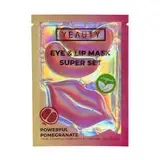 YEAUTY SUPER SET Powerful Pomegranate - EYE und LIP MASK in einem Produkt vereint! Gesichtspflegeset für Augen- und Lippenbereich in einer Anwendung - Granatapfel, Hyaluron und Vitamin C, 1 Set